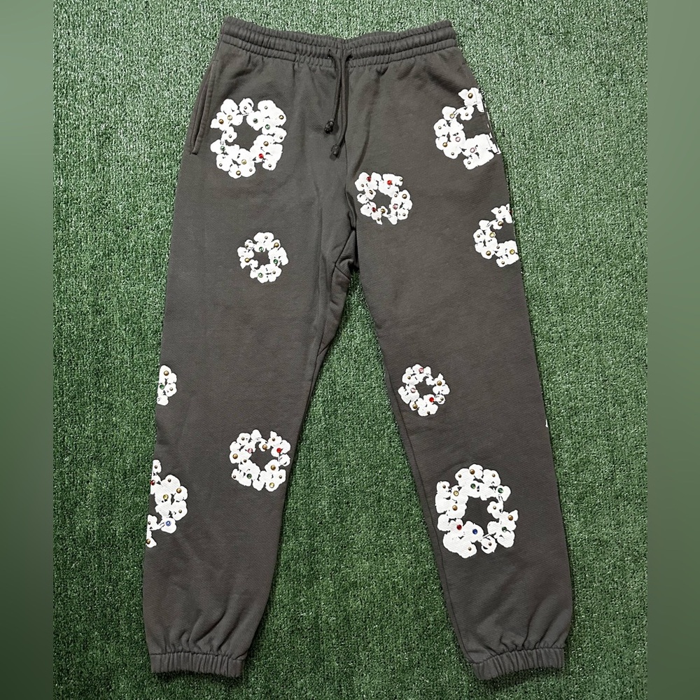 Denim Tears Rhinestone Cotton Wreath Sweatpants